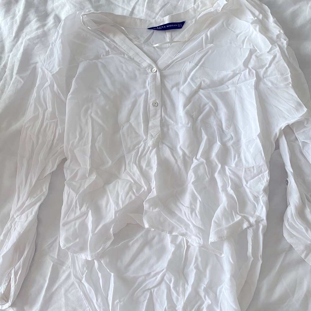 White Zara blouse xs